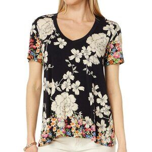 NWT Johnny Was Redland Favorite Short Sleeve V-Neck Swing Tee